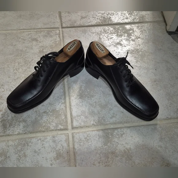 Bally Men's VERONA Black Leather Dress Shoes - Picture 10 of 11